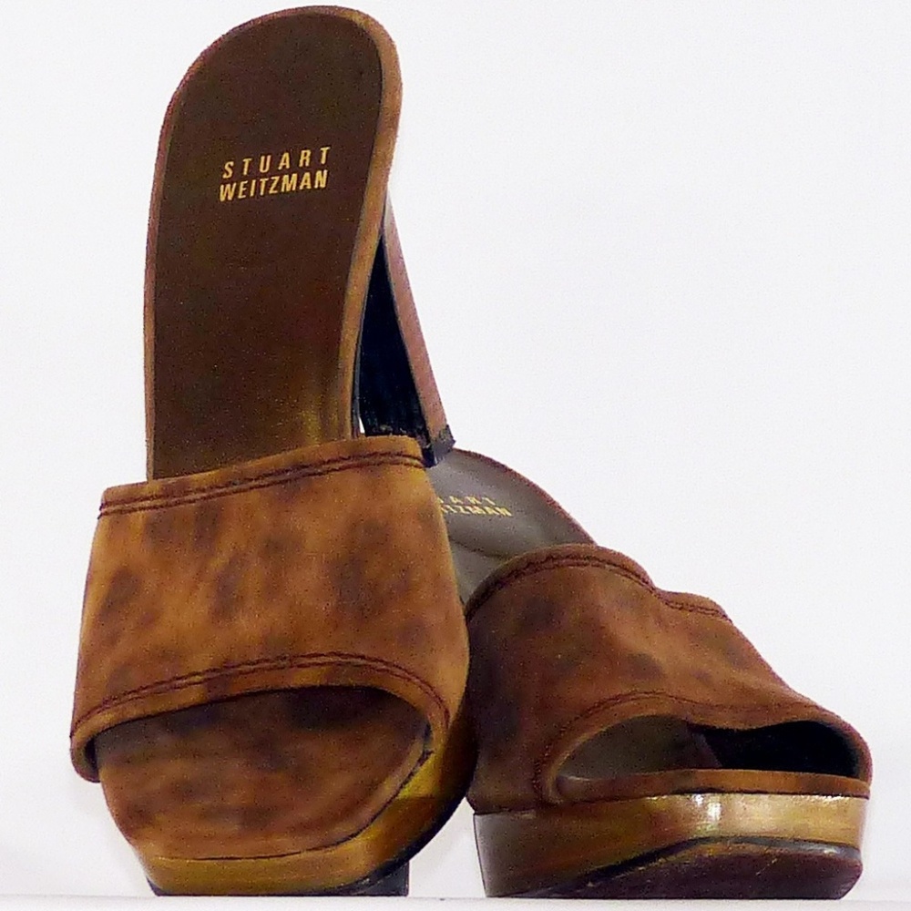 Stuart Weitzman Brown High Heel Pump, Size 9.